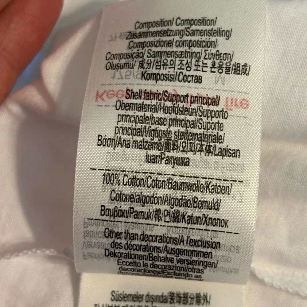 Lacoste Mens Under Shirt Underwear Single White V-Neck Size Medium Short Sleeve